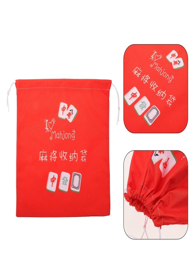 UTHCLO Mahjong Storage Bag Drawstring Oxford Fabric Lightweight Organizer Holder for Mahjong Tiles Portable Protective Pouch for Game Night and Tournaments - Image 3